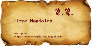 Miron Magdolna névjegykártya